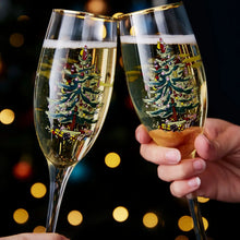 Load image into Gallery viewer, Spode Christmas Tree Set of 4 Champagne Flutes