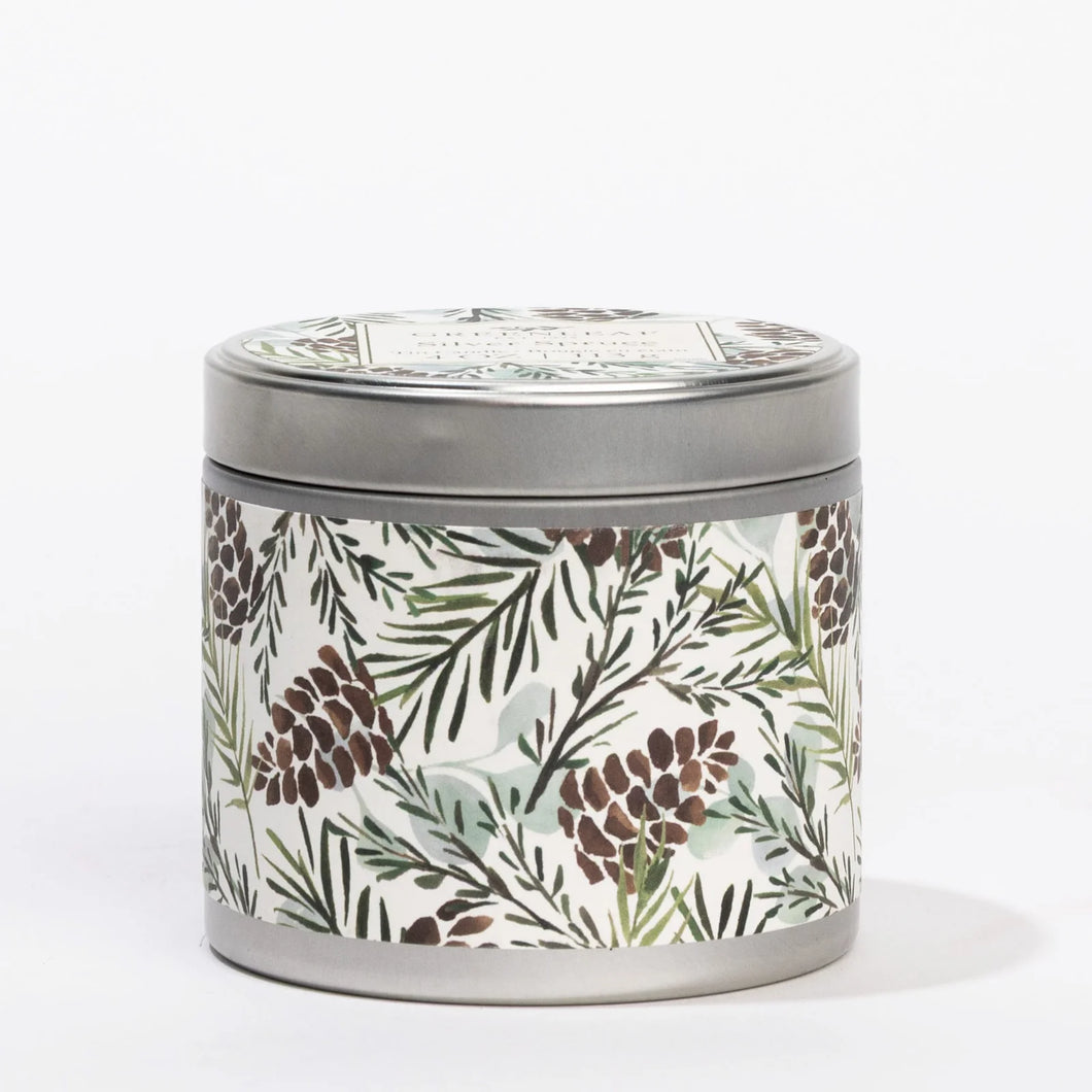 Silver Spruce Tin Candle