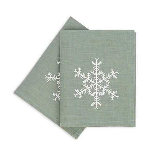 Ulster Weavers Recycled Cotton Napkin (2 pack) - Snowflake Aqaurious