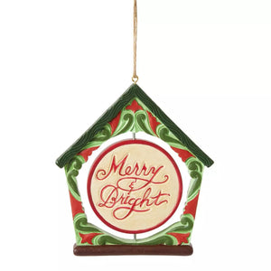 Cardinal Bird House Hanging Ornament