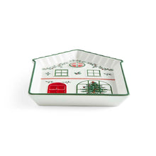 Load image into Gallery viewer, Spode Christmas Tree Village Green Tidbit Tray