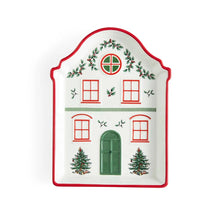Load image into Gallery viewer, Spode Christmas Tree Village Red Tidbit Tray