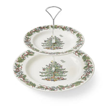 Load image into Gallery viewer, Spode Christmas Tree Wreath Cake Stand