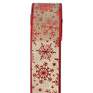 RED SNOWFLAKE RIBBON