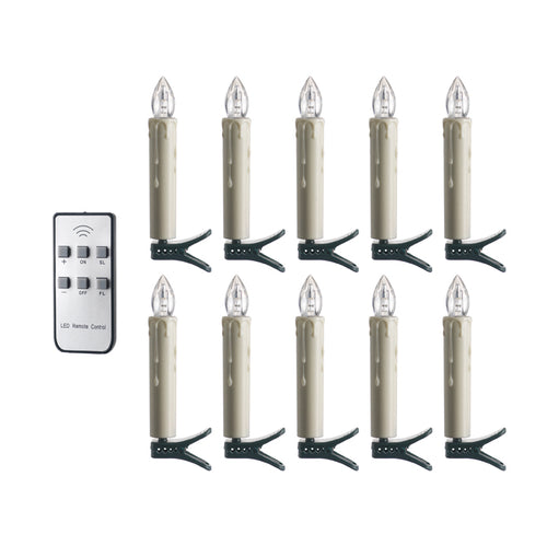 White Clip-On Light Up Candles