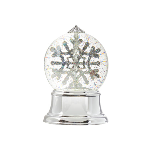 Snowflake Lighted Swirling Glitter Globe