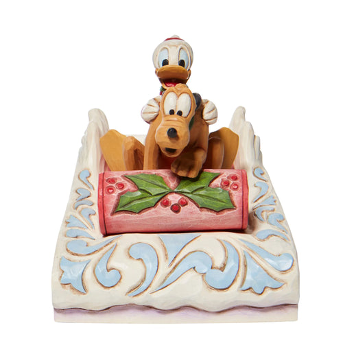 Donald and Pluto Sledding