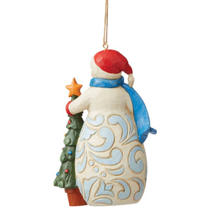 Snowman with Tree Hanging Ornament