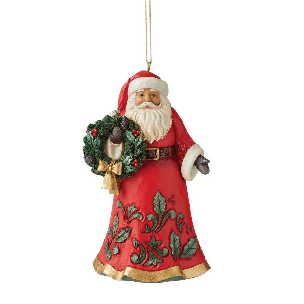 Santa Wreath Hanging Ornament