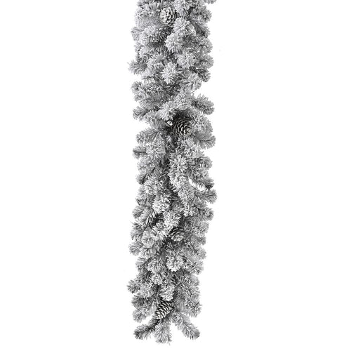 Snowy Garland With Pinecones 2.7m