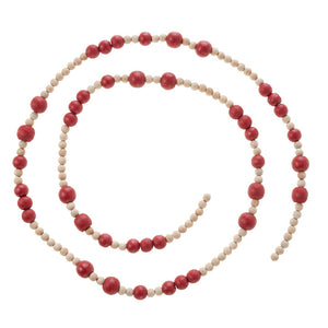 Red & Natural Bead Garland