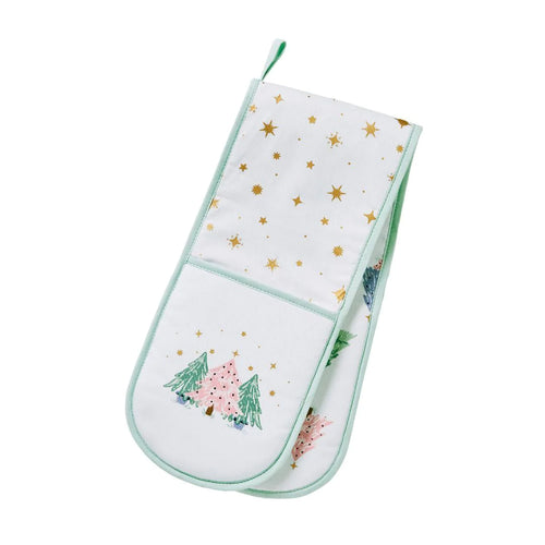 Ulster Weavers Recycled Double Oven Glove - Frosty Trees (Green)